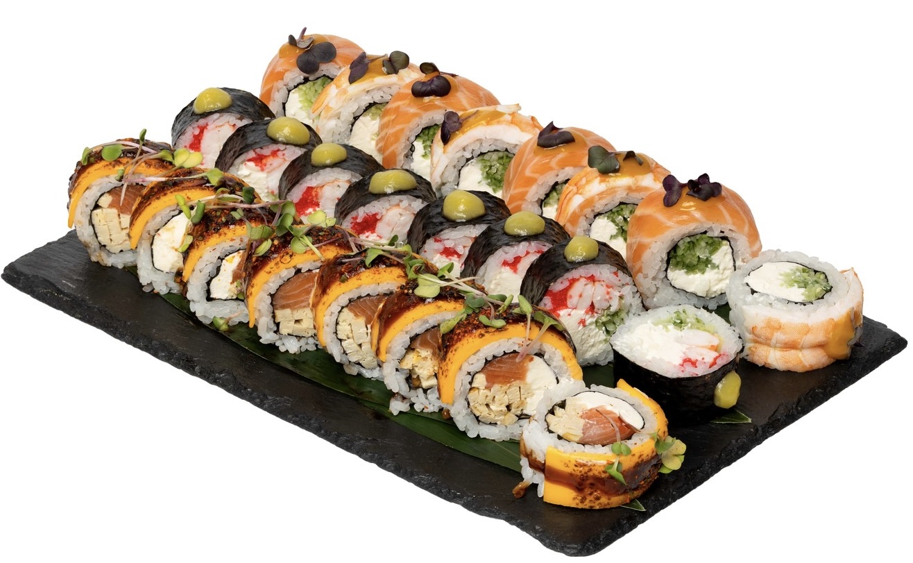 Сет с лососем и креветкой фото25